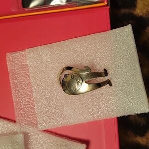 Sterling silver 925 stamped smiling cat brooch